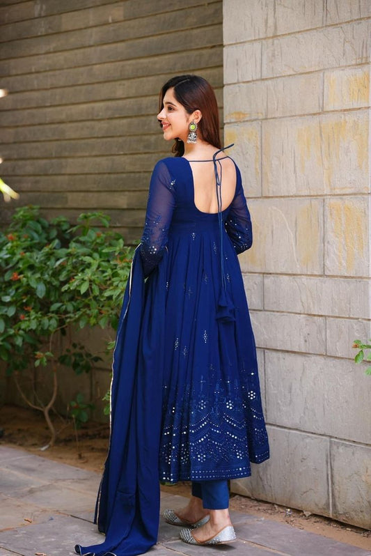 NEW DESIGNER EMBROIDERED ANARKALI GOWN