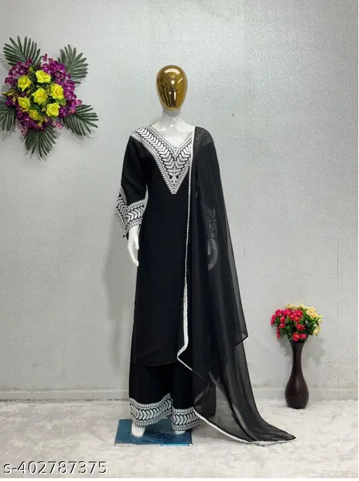 Chikankari Kurta & Pant Set