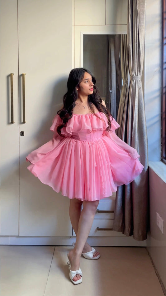 Georgette flare dress