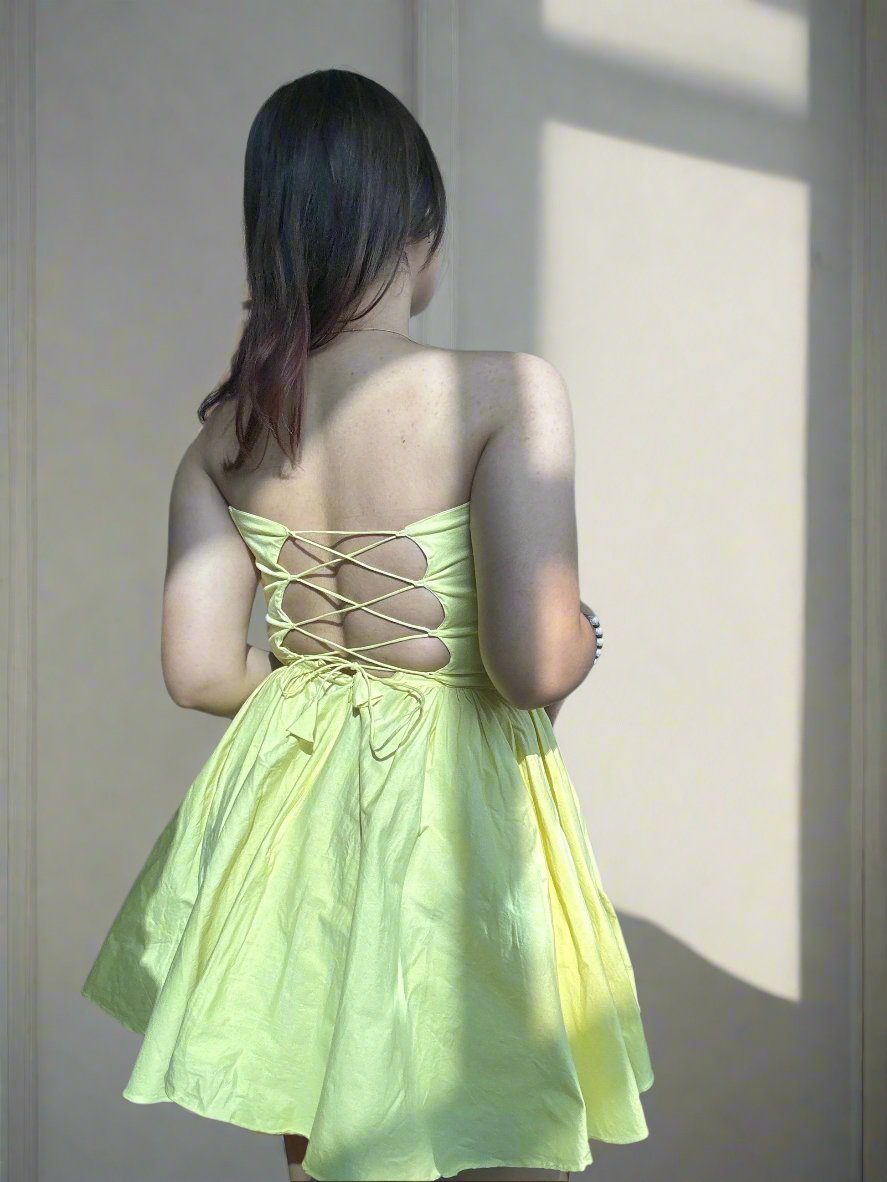 Yellow mini corset dress (limited time offer)