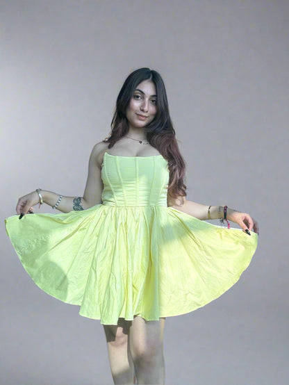 Yellow mini corset dress (limited time offer)
