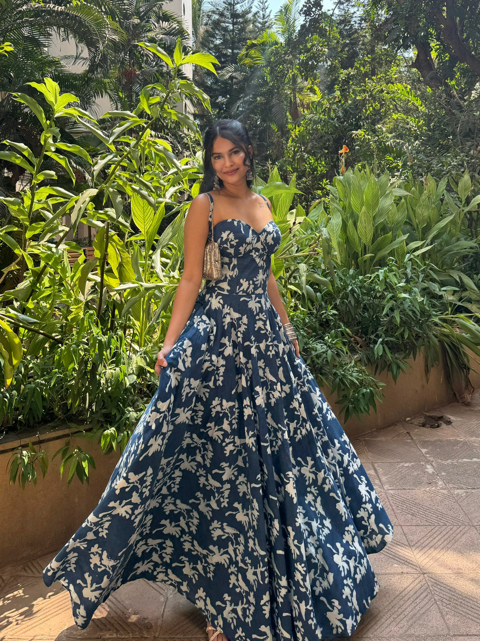The indigo corset dress