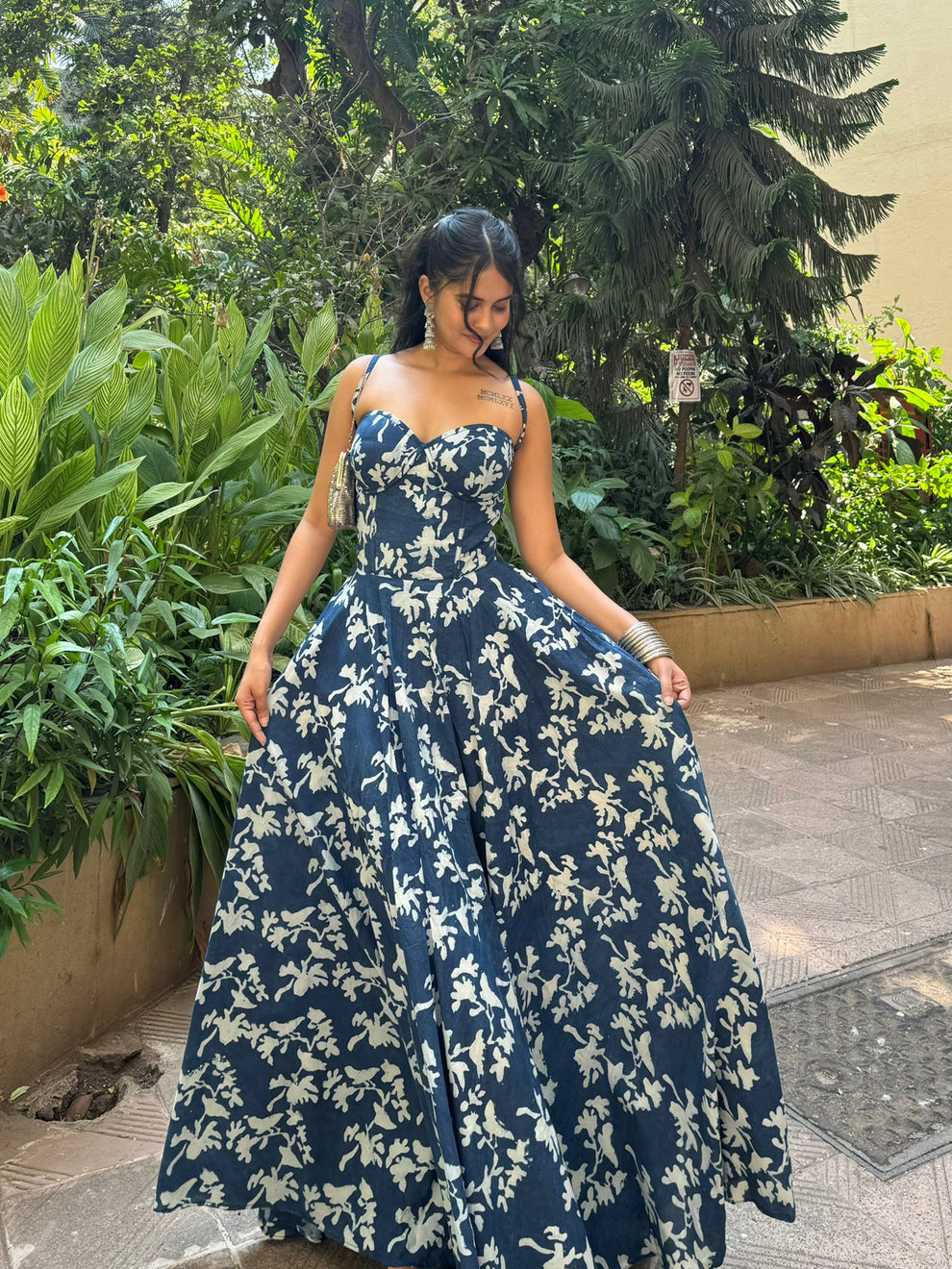 The indigo corset dress