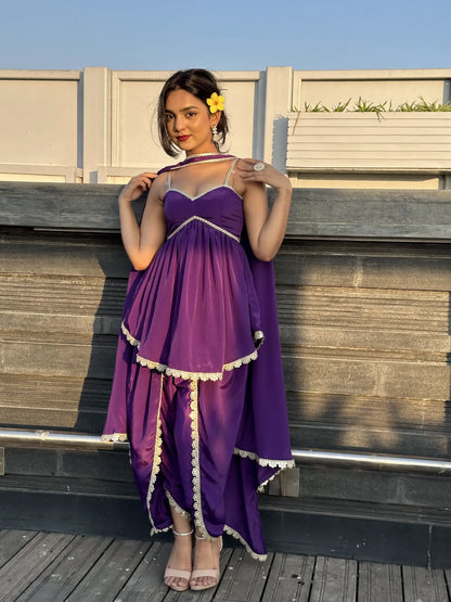 Monochrome Dhoti Set