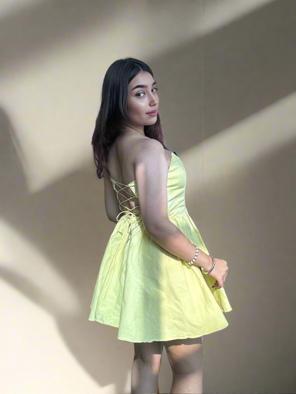 Yellow mini corset dress (limited time offer)