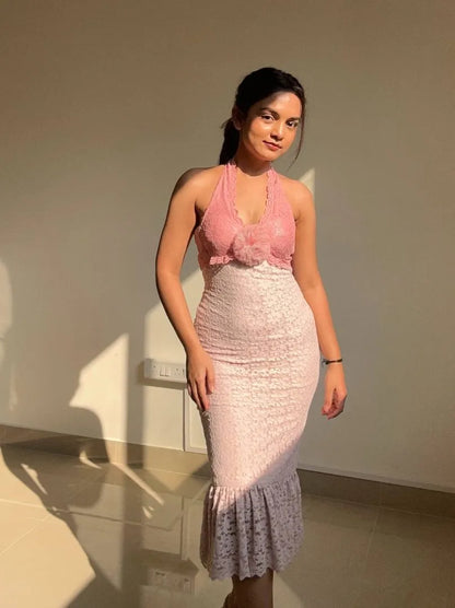 Rosette Lace Dress