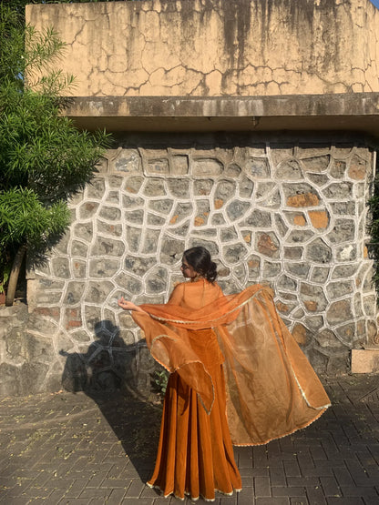 Velvet Kurta & Palazzo Set