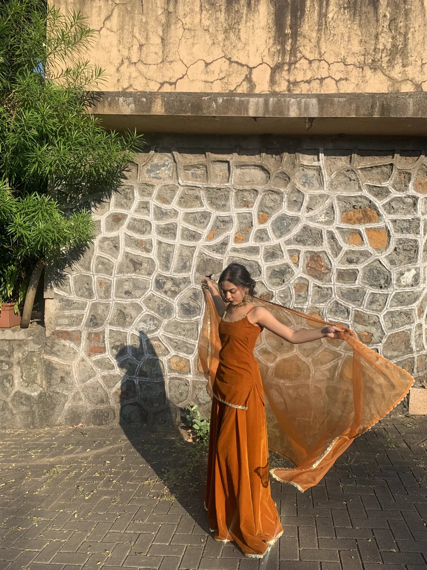 Velvet Kurta & Palazzo Set