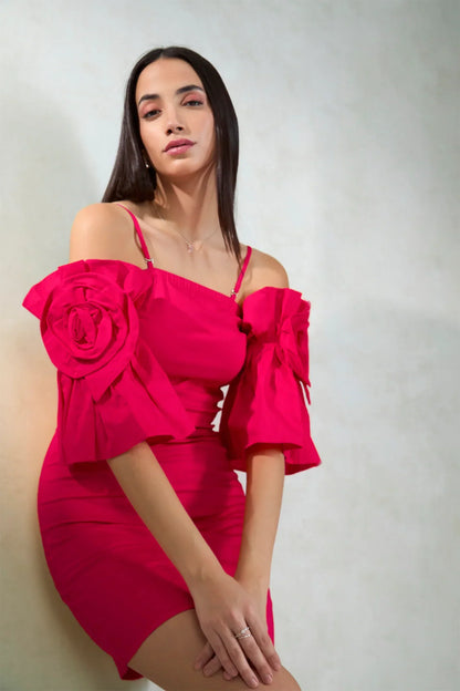 Shanaya Corsage Bodycon Dress