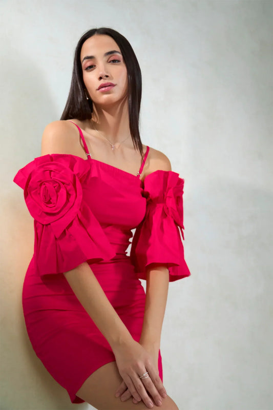 Shanaya Corsage Bodycon Dress