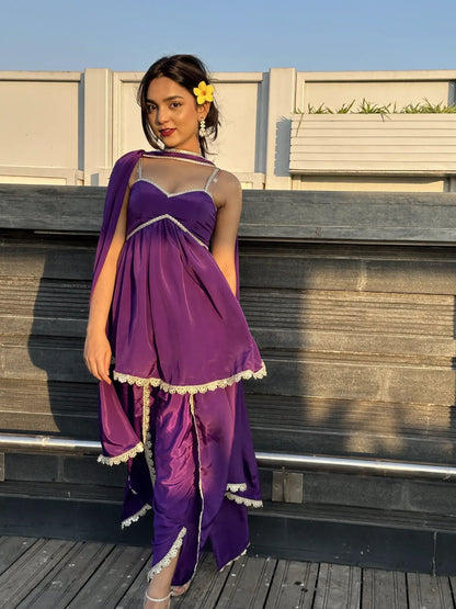 Monochrome Dhoti Set